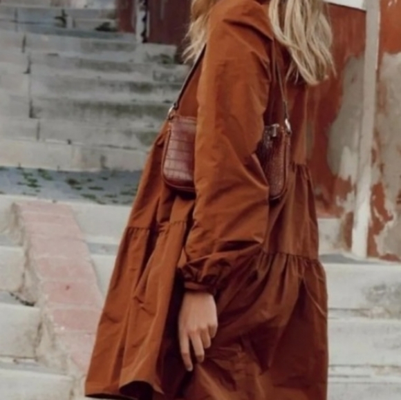 NWT Zara VOLUMINOUS TAFFETA DRESS - Picture 2 of 7